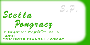 stella pongracz business card